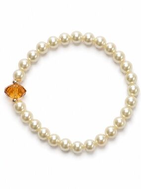 Crystal Copper Swarovski Pearl Bracelet